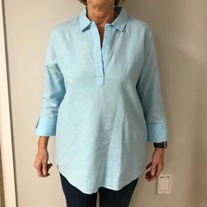 Vineyard vines light blue tunic style shirt